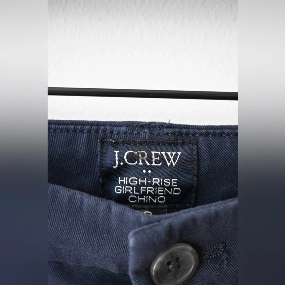 J Crew High Rise Girlfriend Chino Navy Pants - Picture 6 of 9